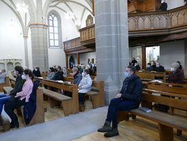 Bischof Dr. Michael Gerber besucht St. Crescentius (Foto: Karl-Franz Thiede)